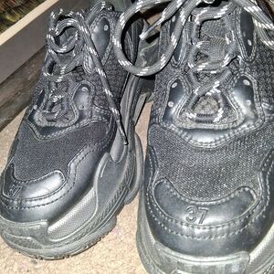 Balenciaga Men's Black Athletic Sneakers